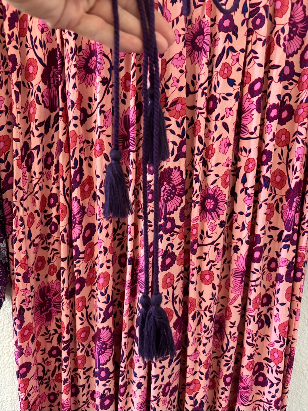Boho Pink and Purple Maxi /midi Dress small - Picture 8 of 12